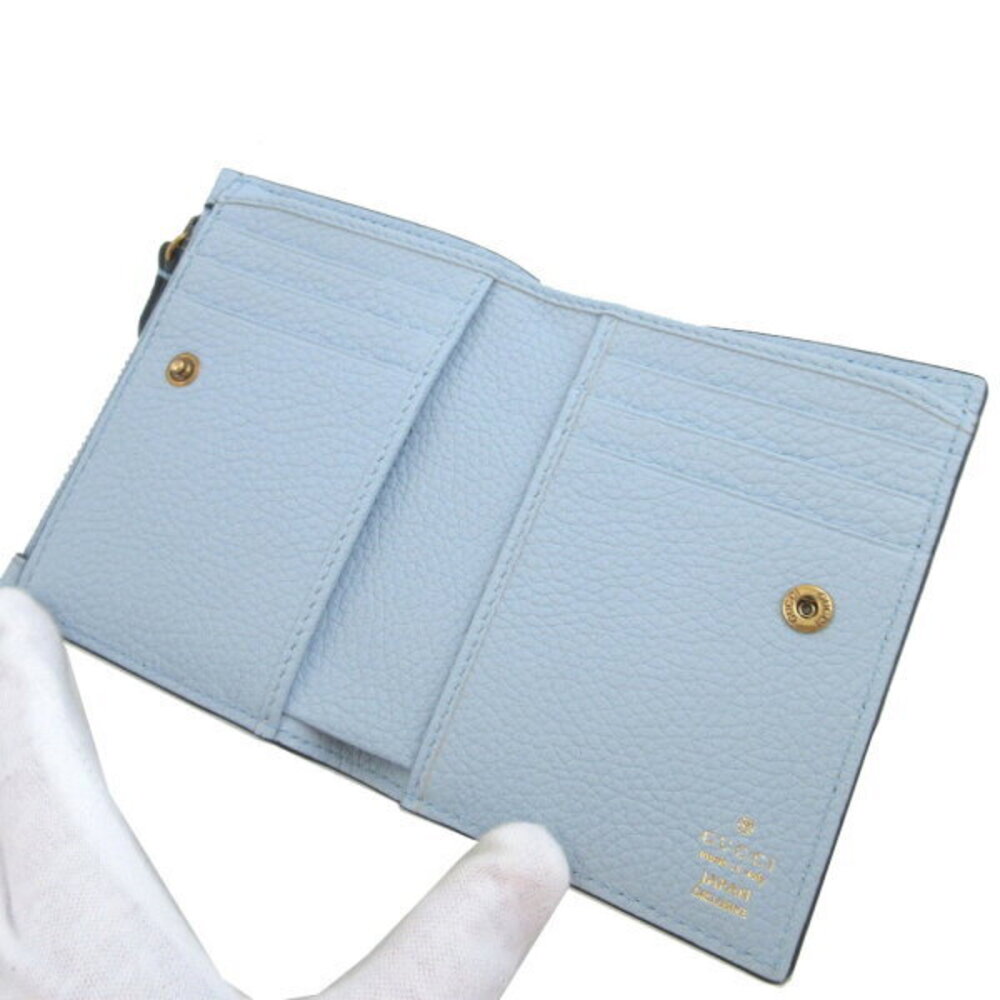 Gucci Interlocking Gg Leather Python Blue Bifold … - image 4